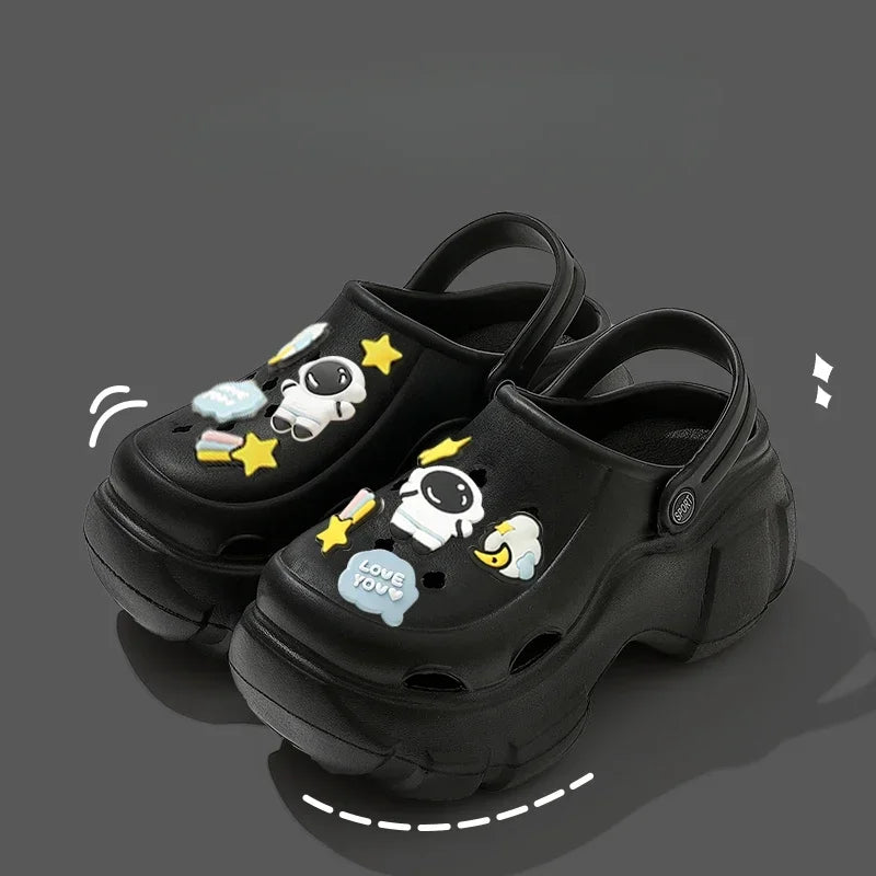 New Women’s DIY Cartoon Clogs Sandal Slippers — Cute Summer Mules Beach Garden Shoes