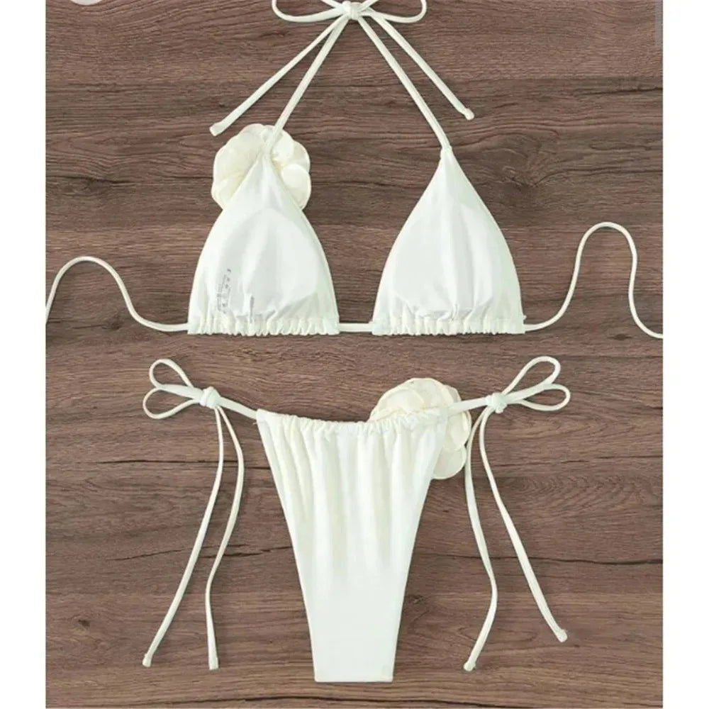 Rose Flower Brazilian Bikini
