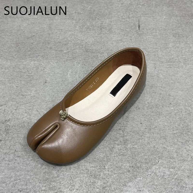 SUOJIALUN Autumn Ballerina Flats