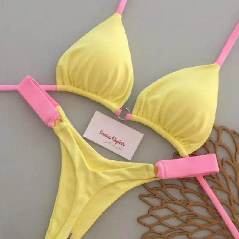 Women’s 2026 Micro Push‑Up Brazilian Bikini – Sexy Printed Thong Two‑Piece SwimsuitWomen’s 2026 Micro Push‑Up Brazilian Bikini – Sexy Printed Thong Two‑Piece Swimsuit
