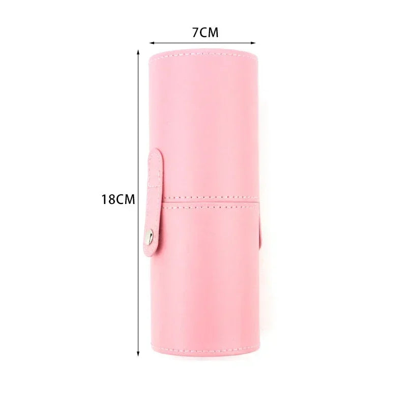 Makeup Brushes Holder Bag Portable Travel PU Marbling Empty Container Storage Cosmetics Brush Pen Brushes Organizer Makeup Tools