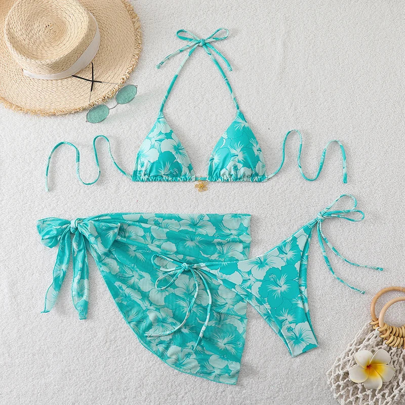 Trendy Two‑Piece Thong Swimsuit