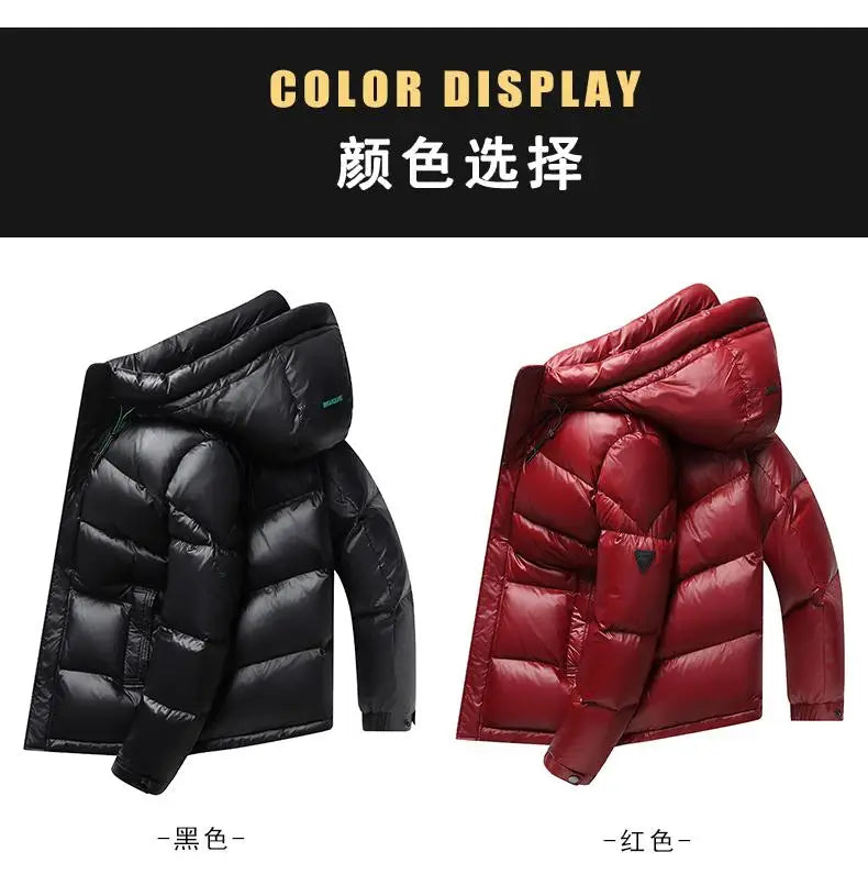 -30° High Quality Winter New Cold resistant Down Jacket Men's Women Short Warm Fashion Brand Parkas Coat