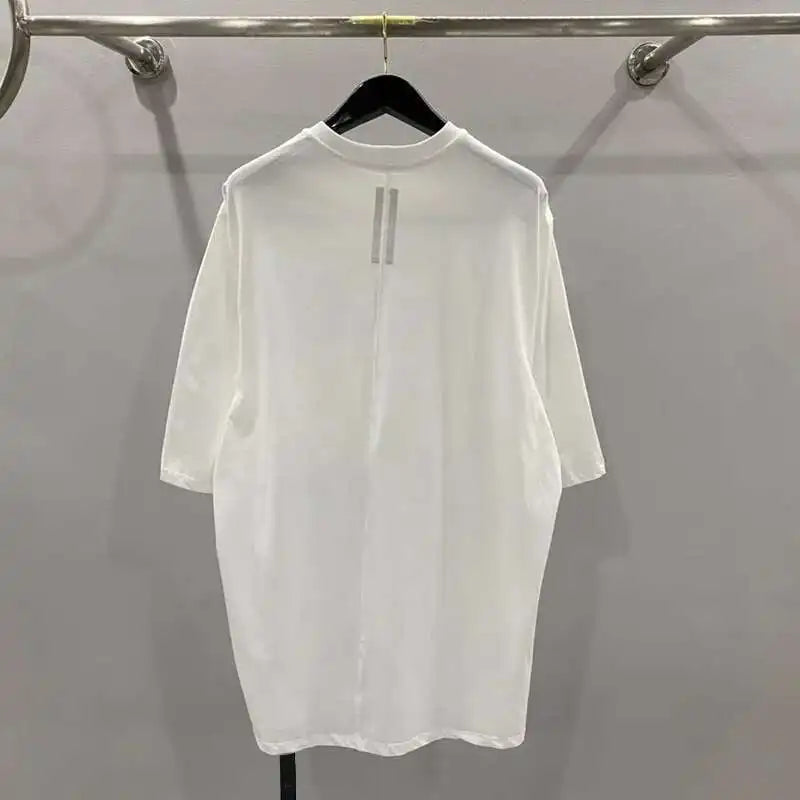 HKSH Spring Summer New Men's Tide Streetwear Cotton Solid Color Loose RO Style Short Sleeves Large Tees Chic Dark T-shirt HK2008