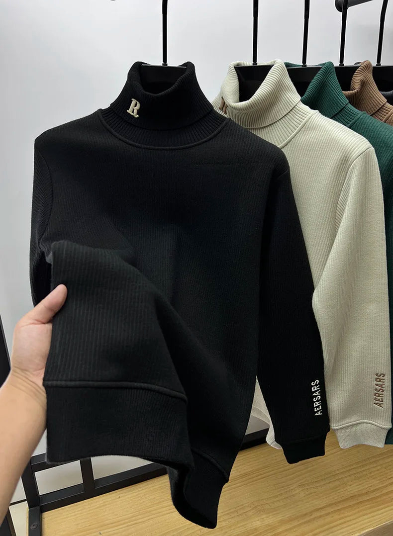 Luxury Embroidered High‑Neck Sweater
