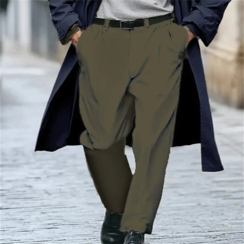 Solid White Formal Suit Pants