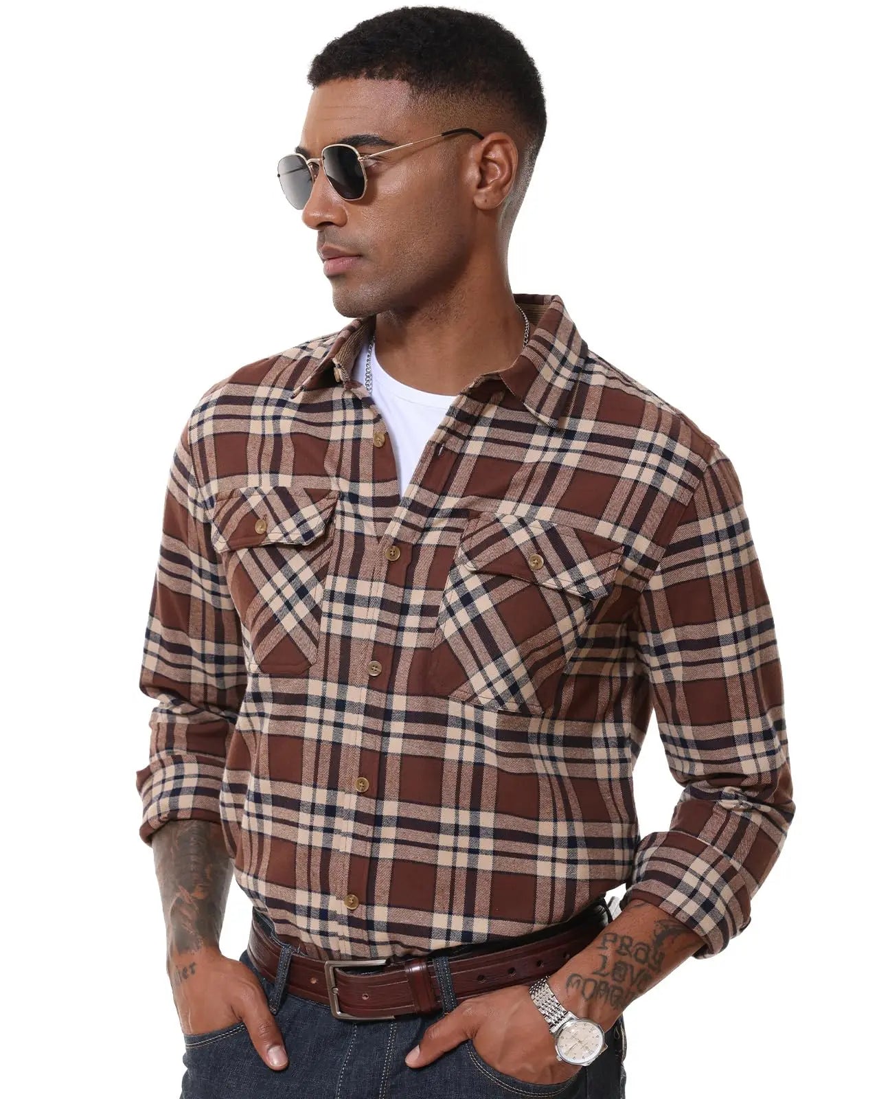 MAGCOMSEN Men’s Flannel Shirt