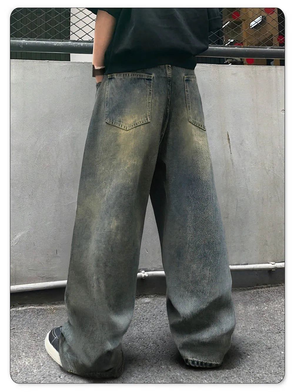 Ultra‑Baggy Wide‑Leg Jeans