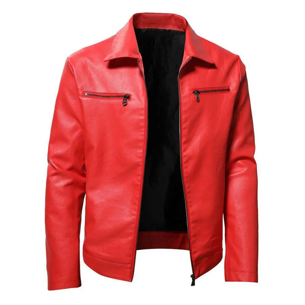 Slim PU Leather Rider Jacket