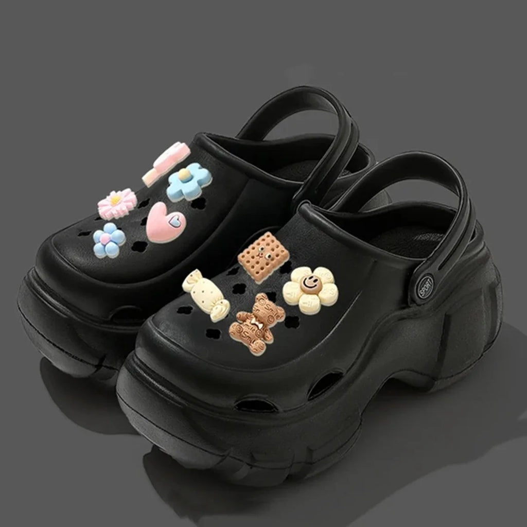 New Women’s DIY Cartoon Clogs Sandal Slippers — Cute Summer Mules Beach Garden Shoes
