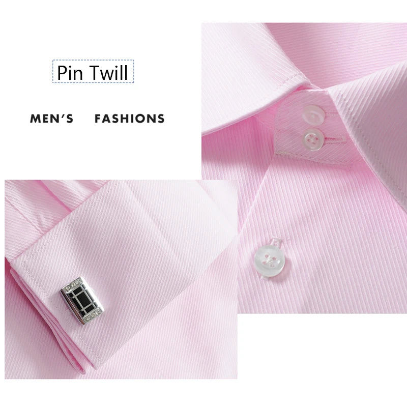 Slim‑Fit French Cuff Tuxedo Dress Shirt