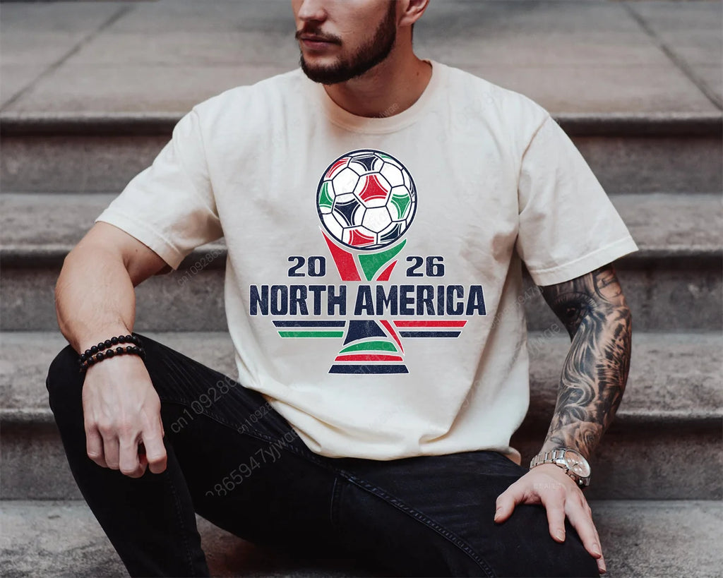 2026 North America Soccer Tee — America Mexico Canada Host Cities Map | Unisex Fan Shirt