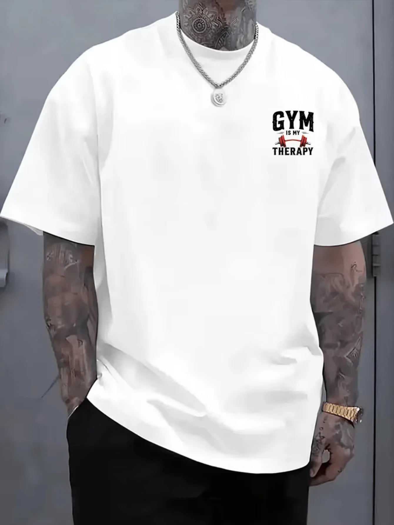 Gym Relax Print T‑Shirt