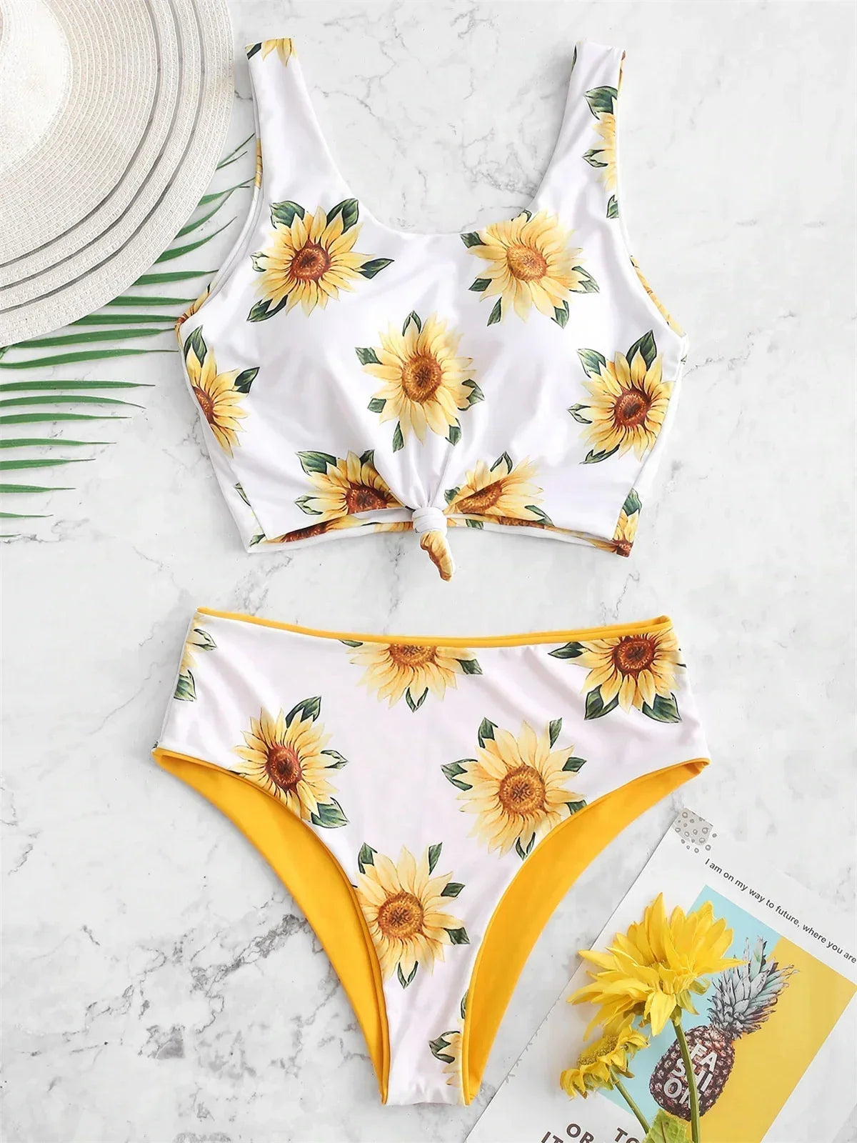 Sunflower Print Bikini