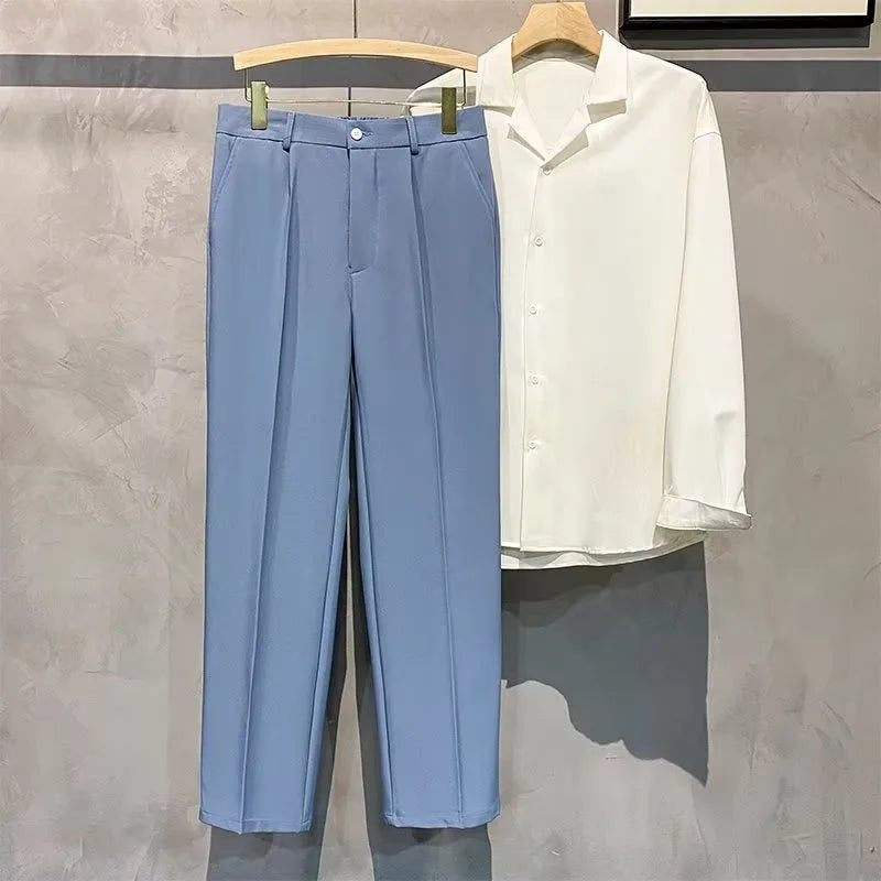 Classic Blue Suit Pants