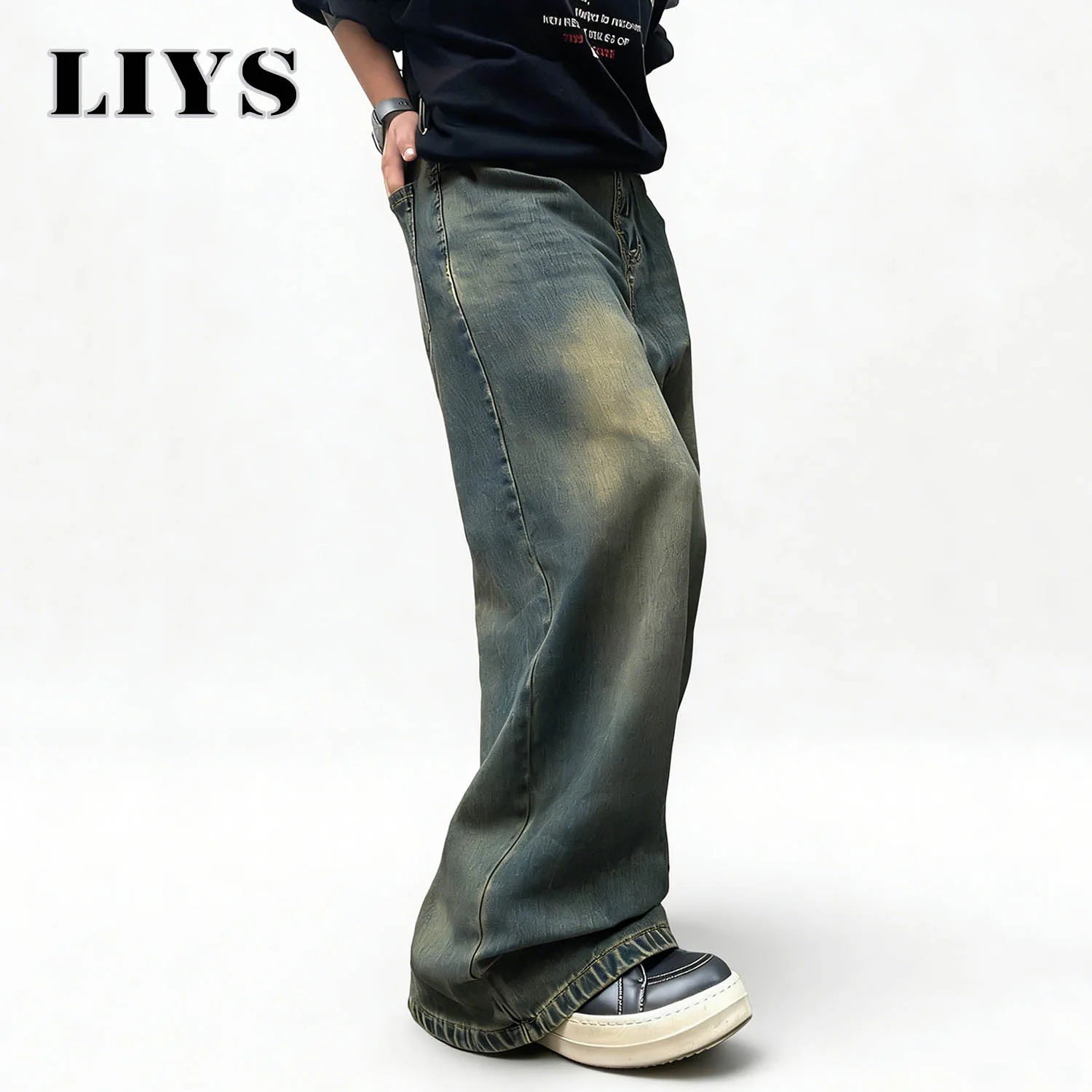 Ultra‑Baggy Wide‑Leg Jeans