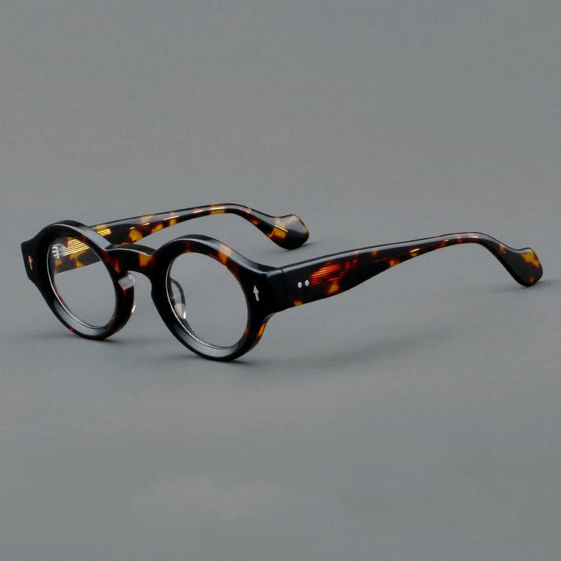57359 Vintage Thick Acetate Spectacles Frames Trend Rivet Optical Glasses Men Women Round Prescription Eyeglass