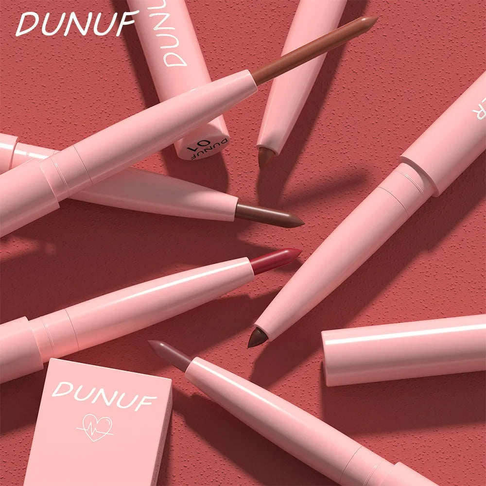 Tapered Nib Lip Liner Pencil Long-Lasting Matte Creamy Plumping Lip Stain Waterproof Natural Nude Brown Slim Lip Liner Makeup