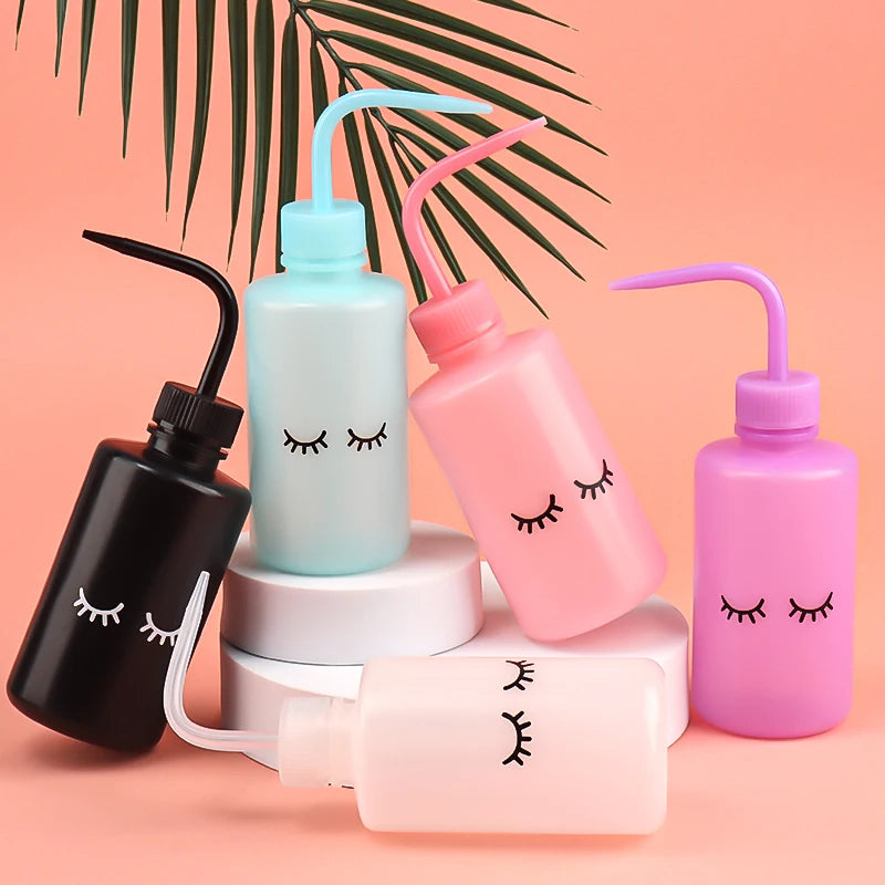 250ml Lash Cleaning Bottle – Curved Spout Watering Can for Eyelash Extensions & Brow Washing
