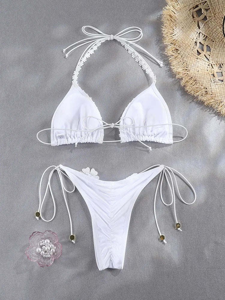 Floral Print Micro Bikini Set
