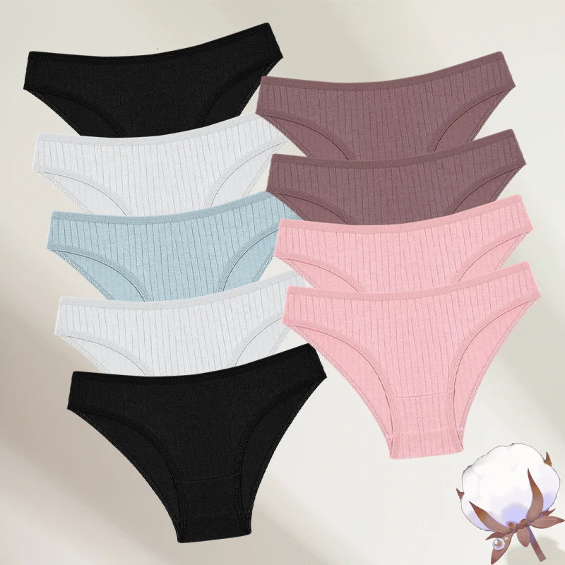 FINETOO Women’s Cotton Panties 9‑Pack