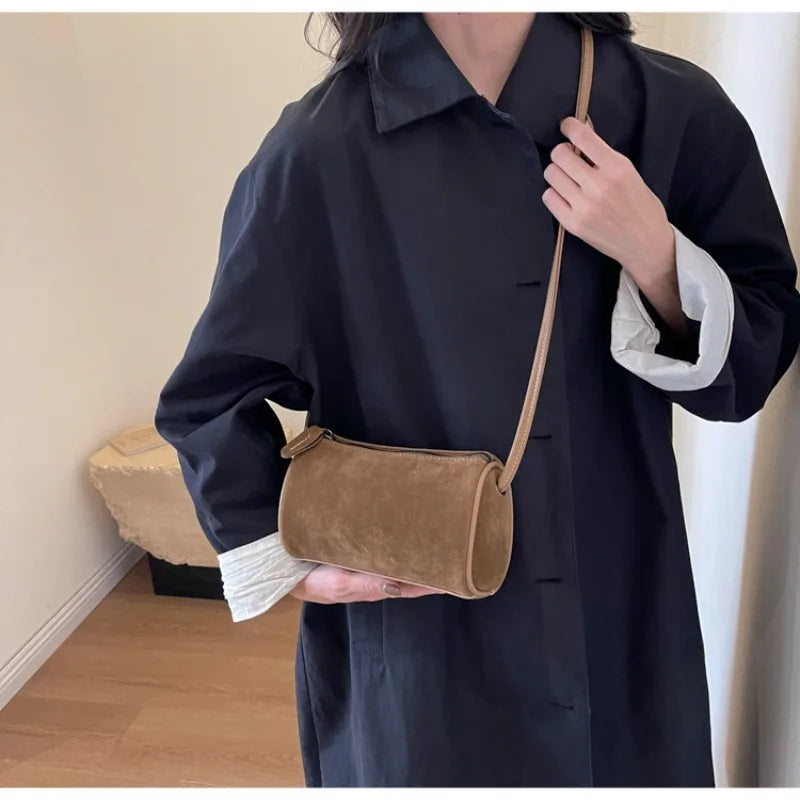 Fashionable Retro Mini PU Leather Shoulder Bags for Women Bucket Crossbody Bag 2026 Winter Luxury Designer Purses and Handbags