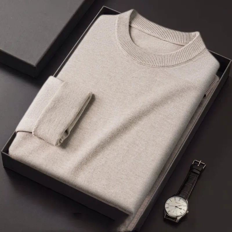 Autumn Winter Slim Fit Fake Two‑Piece Sweater