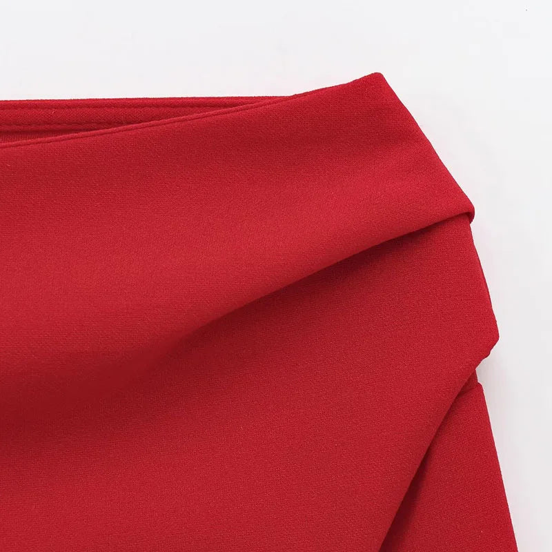 Women’s One‑Shoulder Asymmetrical Long‑Sleeve Y2K Top – HXAO Off‑Shoulder Summer T‑Shirt
