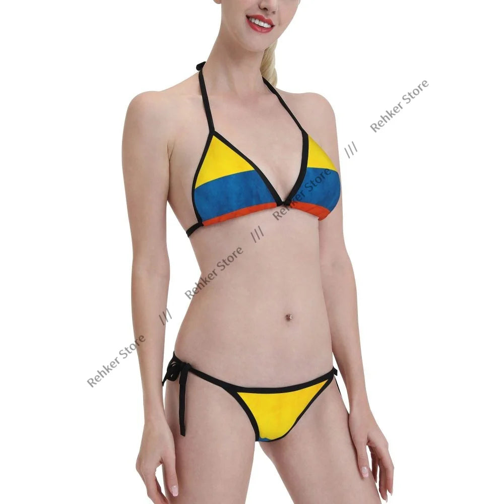 Colombia Flag Bikini Set