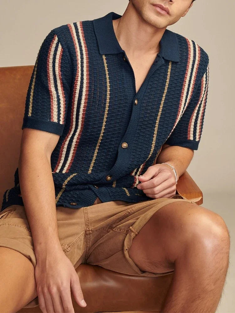 Knitted Short‑Sleeve Shirt