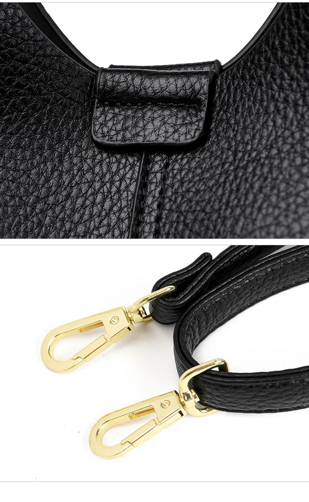 Soft Leather Handbags for Women Vintage Shoulder Bag Luxury Designer Ladies Large Capacity Bags Sac A Main