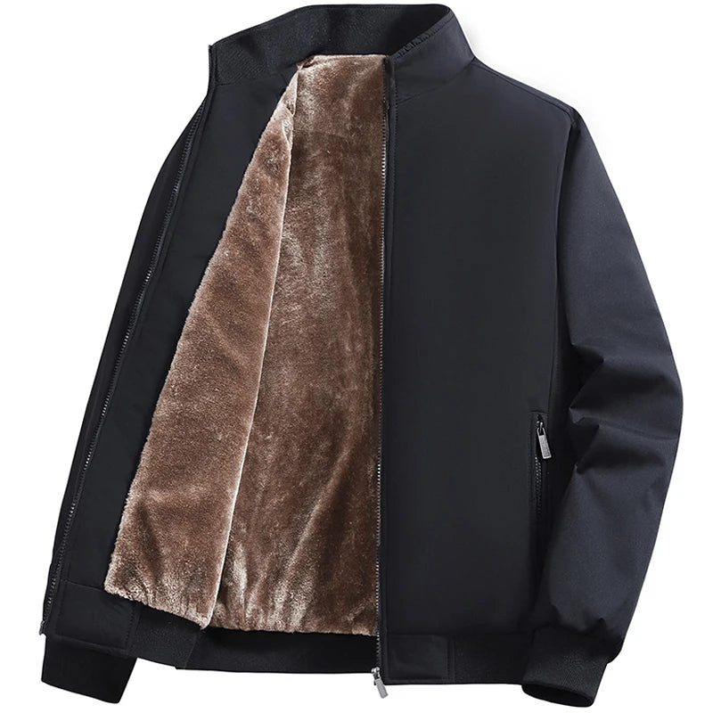 Men's Jacket Stand Collar mens Coat Winter New down jacket fleece Warm Jackets men business leisure coat baseball coats 9985