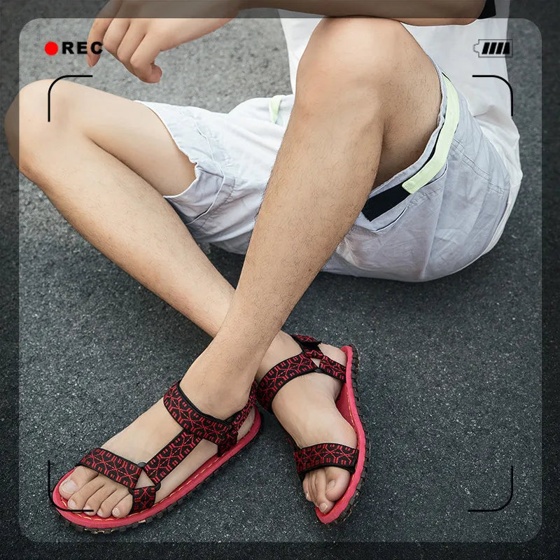 Men Fashion Sandals Simple Casual Summer Shoes Comfortable Sneakers Outdoor Beach Vacation Sandals Male Water Shoes
