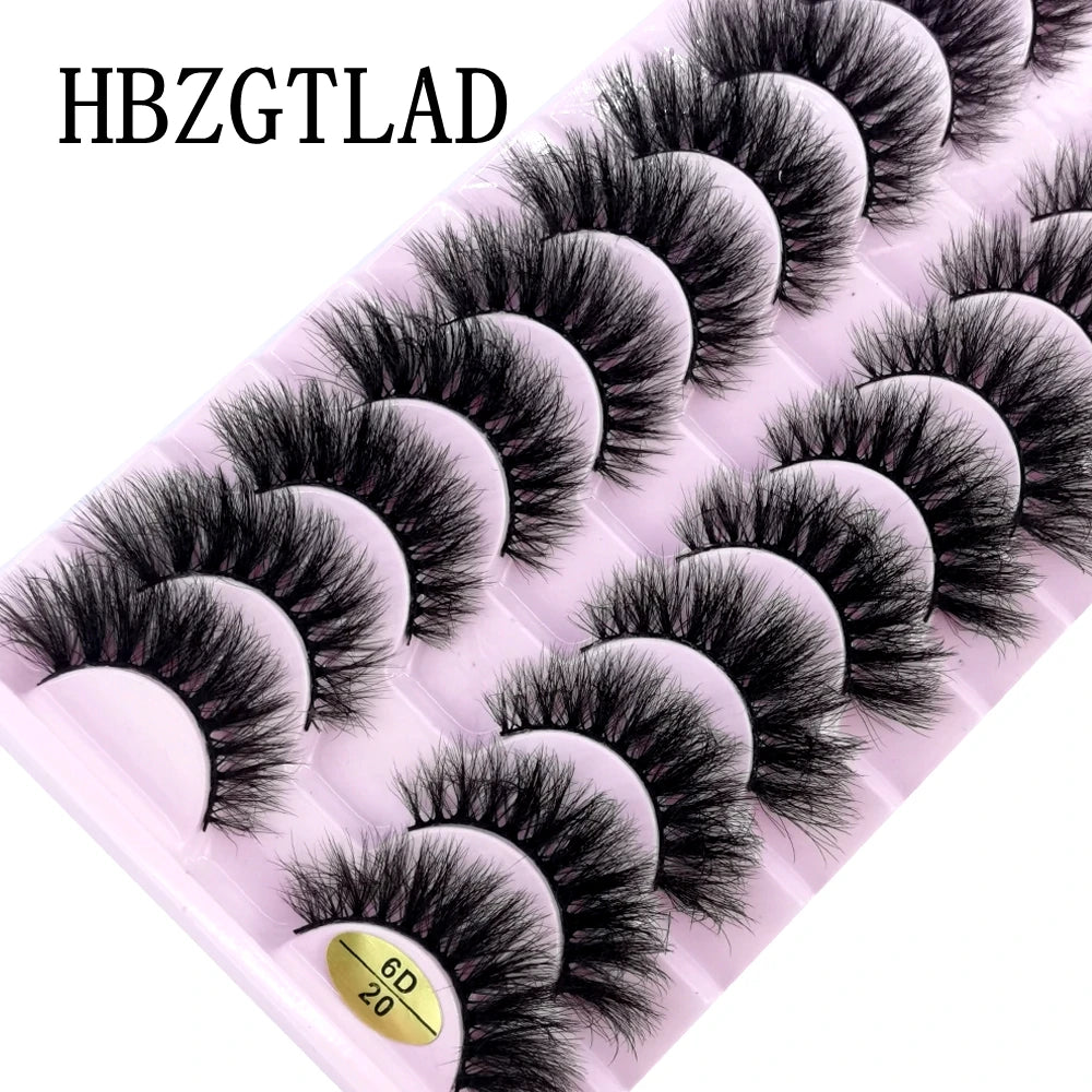 HBZGTLAD New 10 Pairs Natural False Eyelashes Fake Lashes Long Makeup 3d Mink Lashes Extension Eyelash Mink Eyelashes for Beauty