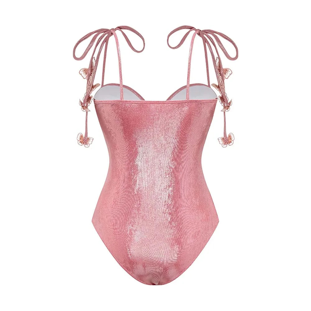 Women’s Printed Ruffle Splice Bikini Bodysuit with Skirt — Summer Beach Cover‑Up Holiday Swimwear Outfit