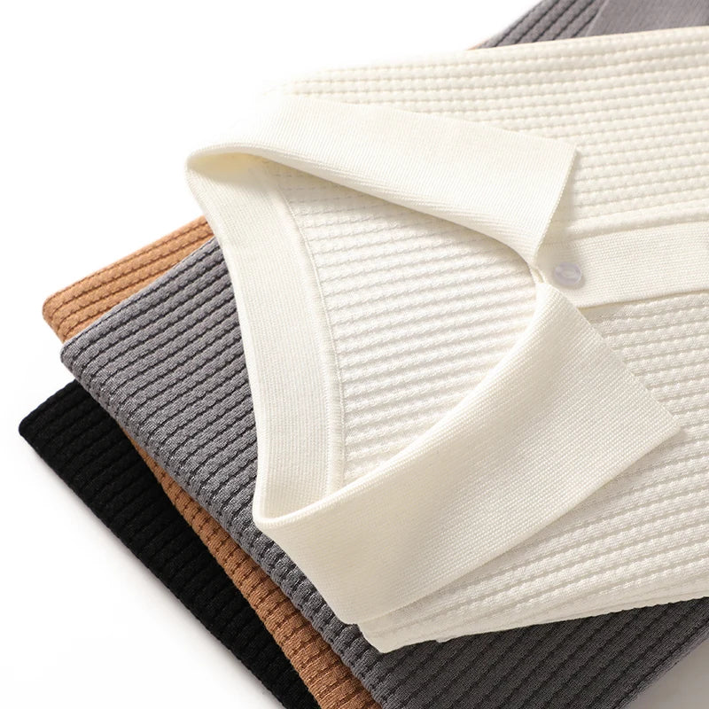 🧵 Summer Men’s Mulberry‑Silk Polo
