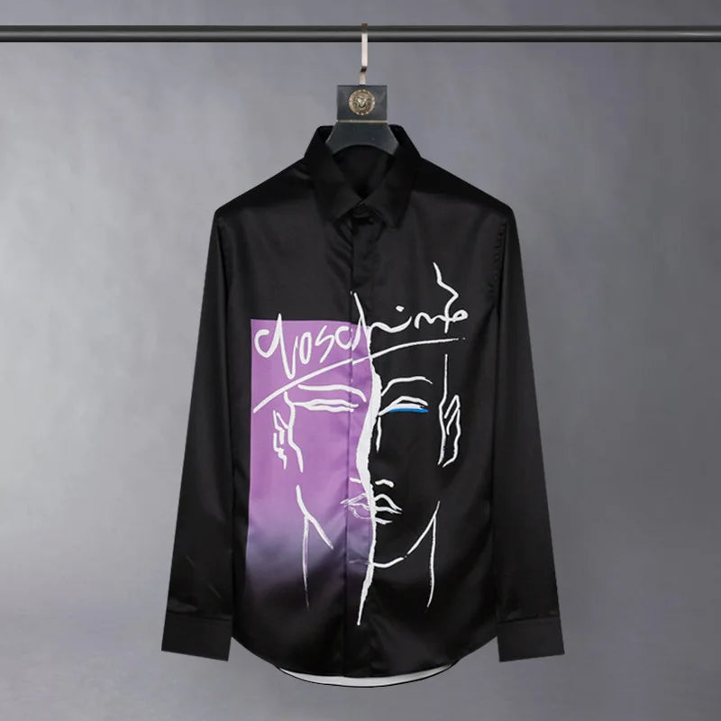 Slim‑Fit Silk Dress Shirt