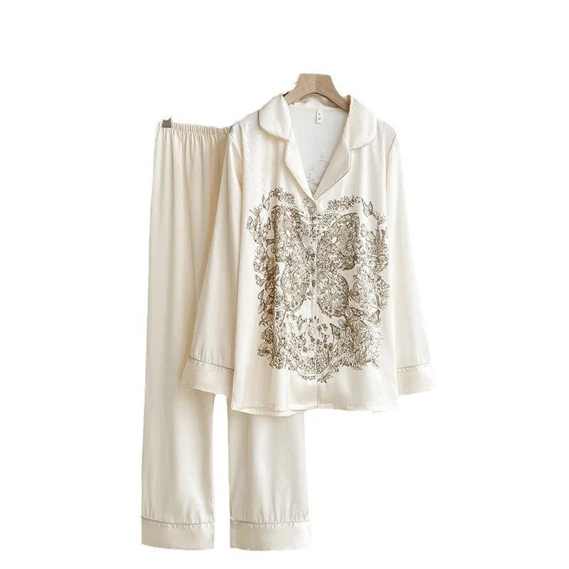 Butterfly Ice Silk Pajama Set