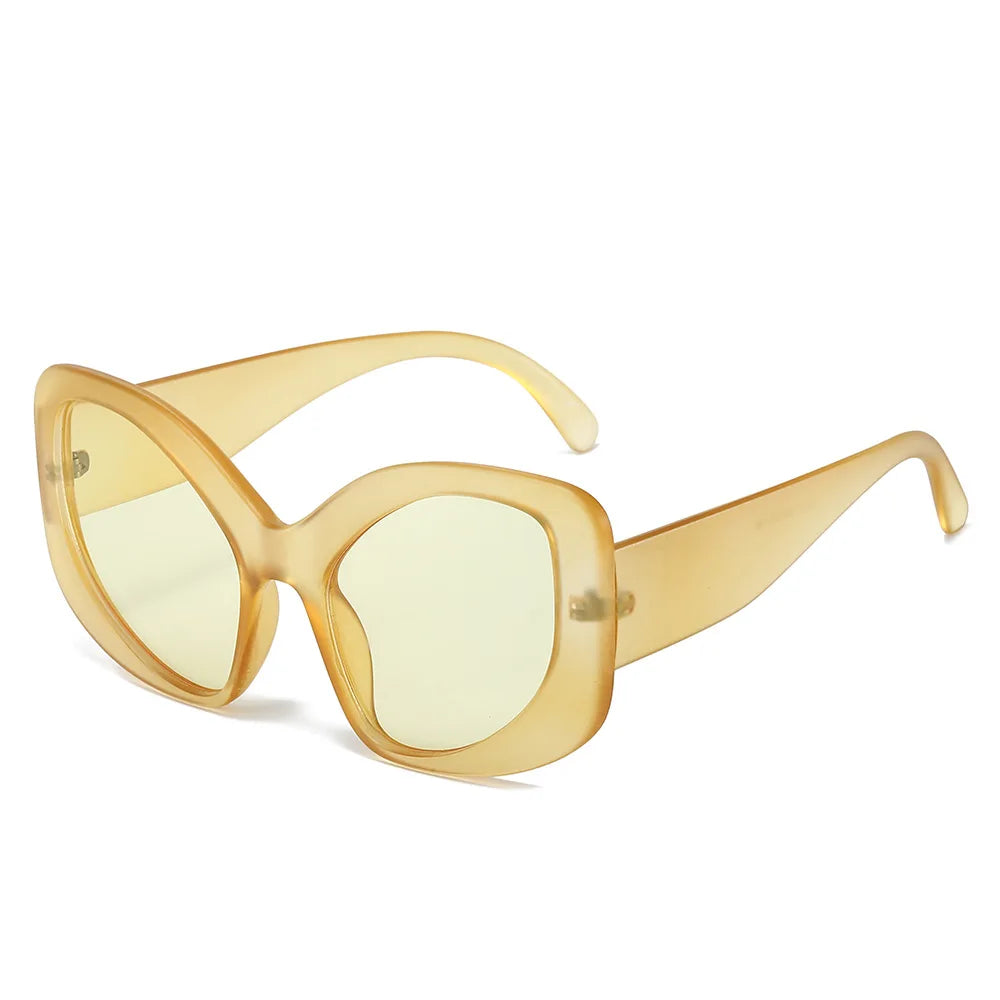New Modern Cat Eye Y2k Sunglasses Women 2024 Luxury Brand Designer Sun Glasses for Ladies Oversized Shades Retro 2000's Eyewear