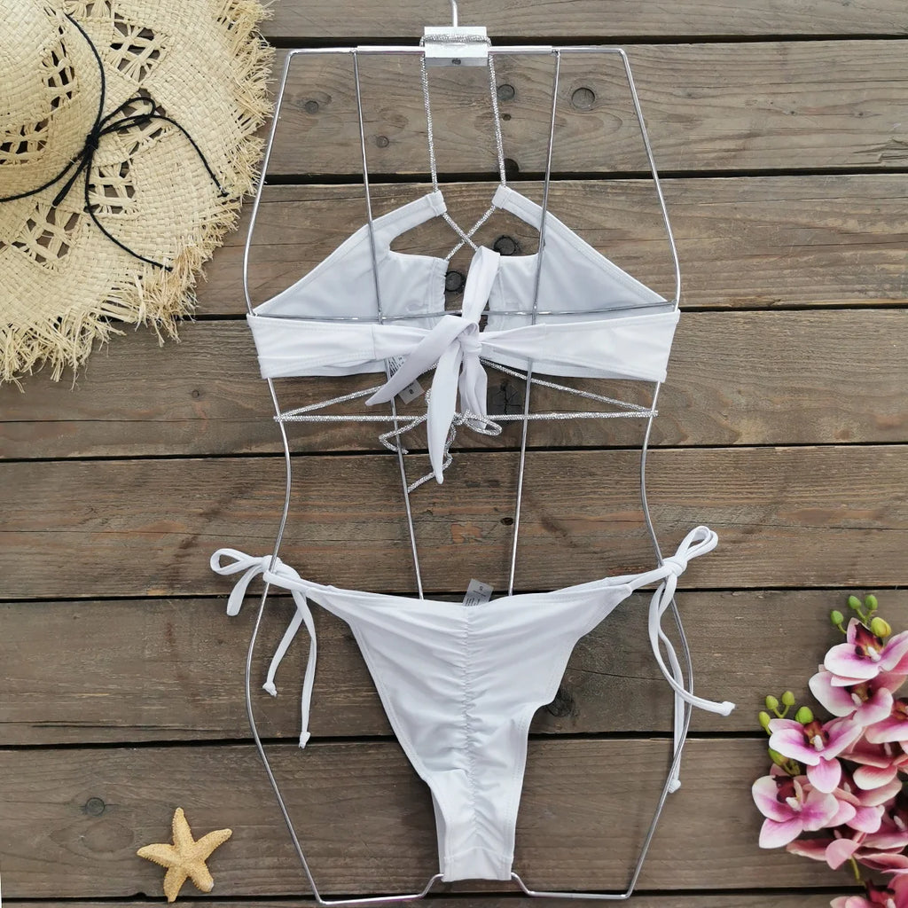 Women’s 2026 Brazilian High‑Waist Push‑Up Bikini – Solid & Printed Two‑Piece Swimsuit