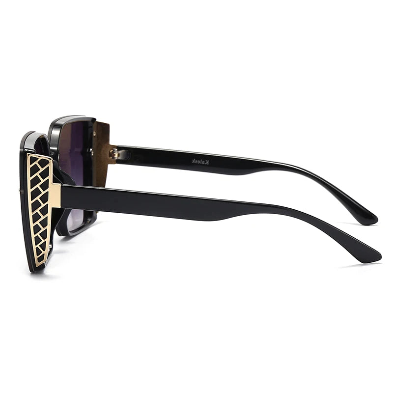 Trendy Large Frame Fashionable Sunglasses For Women High-end Ultraviolet Sun Protection Driving Sunglasses 1033