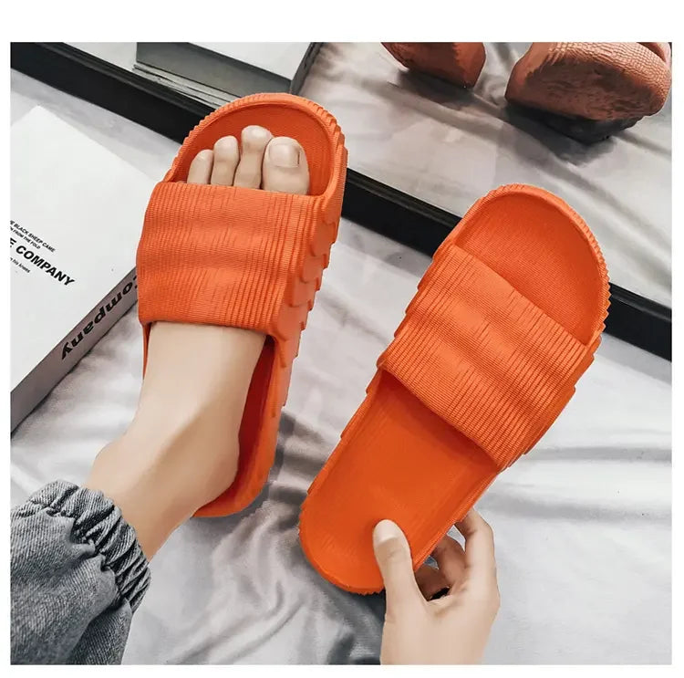 Unisex Summer EVA Platform Slippers — Soft‑Sole Open‑Toe Beach Slides for Women & Men (Sizes 29–46)