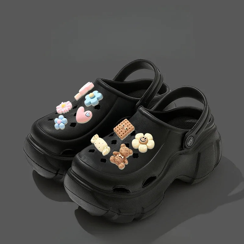 New Women’s DIY Cartoon Clogs Sandal Slippers — Cute Summer Mules Beach Garden Shoes
