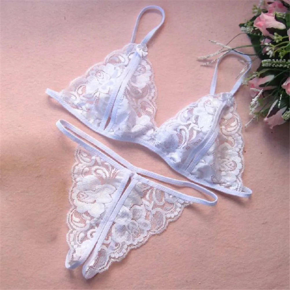See‑Through Bra & G‑String Set