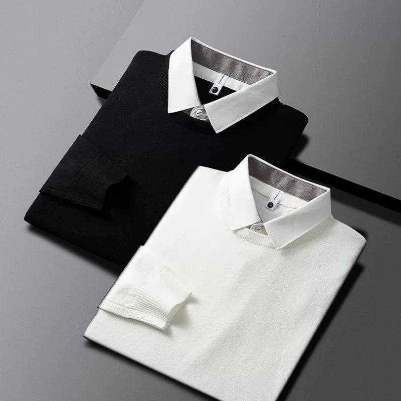 Men’s Autumn Winter Round‑Neck Sweater