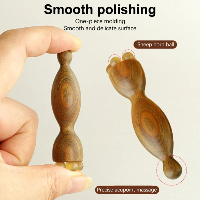 Sandalwood Gua Sha Face Massage Tool – Lotus Seedpod Shape Facial Massager for Relaxation & Skin Care