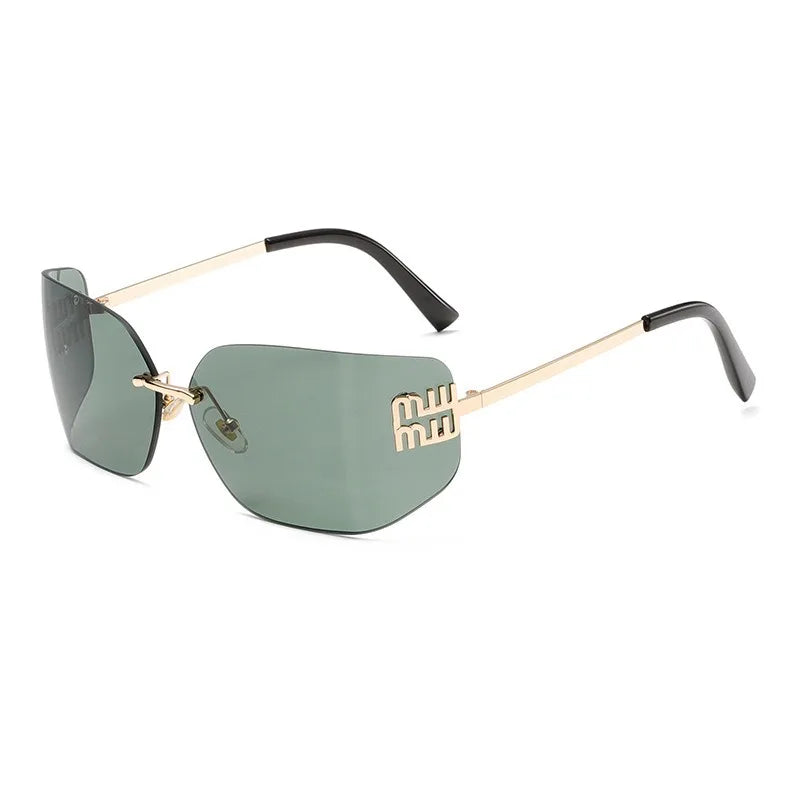 Zhang Yuanying's same miumiu sunglasses for women, with a high-end and personalized y2k sunglasses and curved i