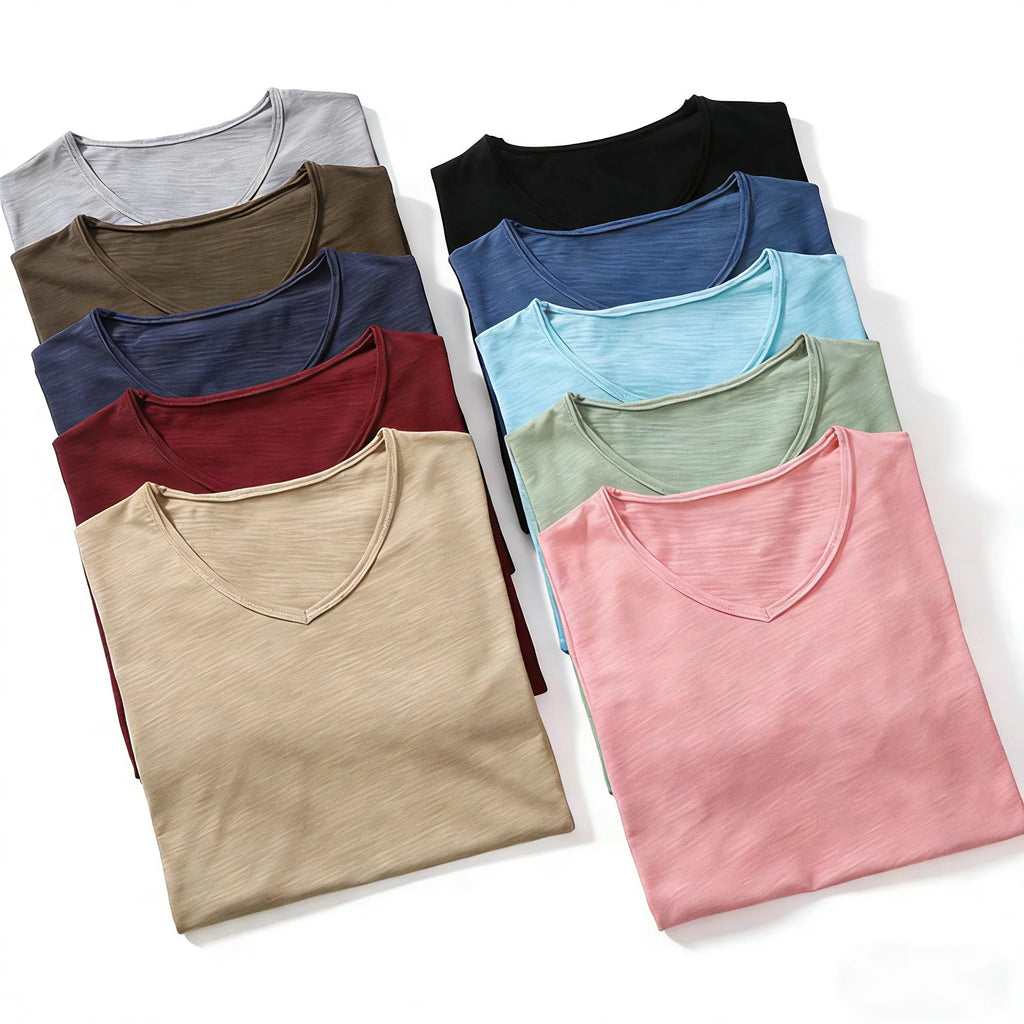 Men’s 100% Cotton T‑Shirt – Soft High‑Quality Summer Short‑Sleeve Tee (Black/White Casual Top)