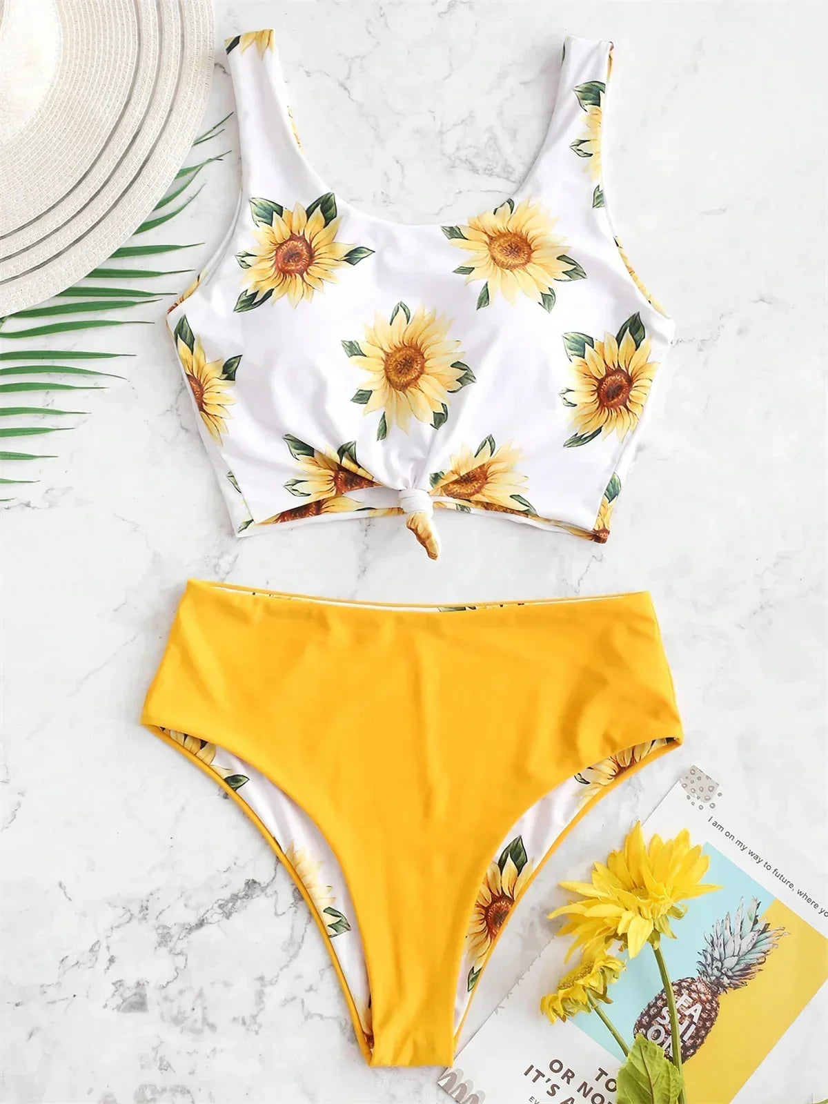 Sunflower Print Bikini