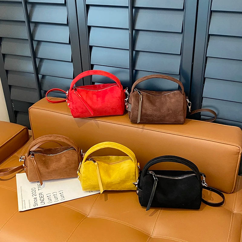 Fashionable Retro Mini PU Leather Shoulder Bags for Women Bucket Crossbody Bag 2026 Winter Luxury Designer Purses and Handbags